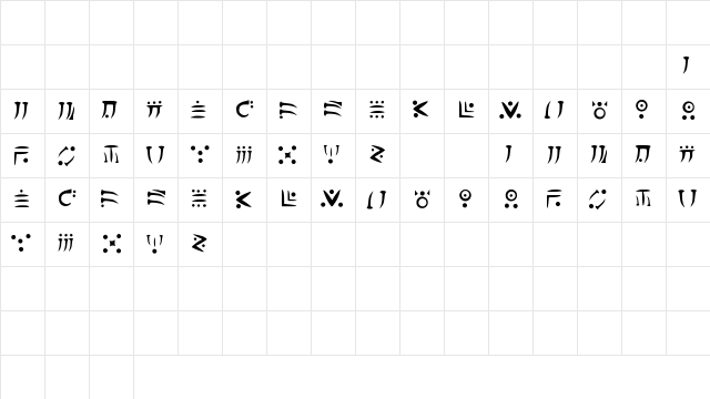 Dragomooriya Medium  glyph index