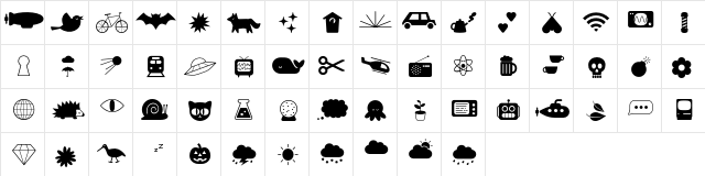 Whirlybats Start  glyph index