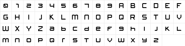 FROSTBITE Wide Regular  glyph index