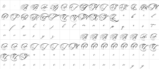The Bellinda Demo Regular  glyph index