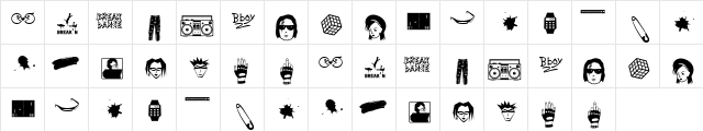 Awesome 80s BV Regular  glyph index