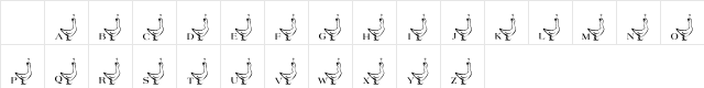 101! Laid?! Regular  glyph index
