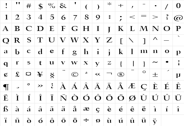 Horn Extended Normal  glyph index