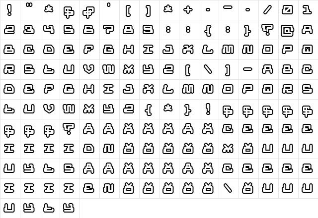 MR FUGLESANG OUTLINE Regular  glyph index