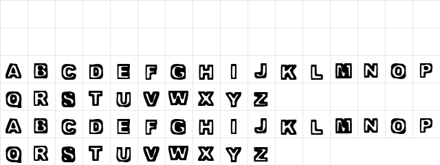 Trapped Heavy  glyph index