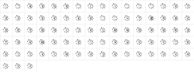 New Regular  glyph index