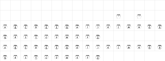 Shield Regular  glyph index