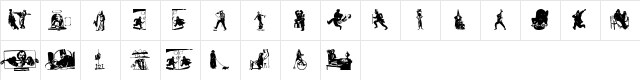 Whimsies2 Regular  glyph index