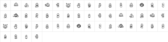 HELLO CONDORITO Regular  glyph index