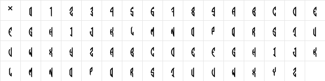 Circle Monogramm Left  glyph index