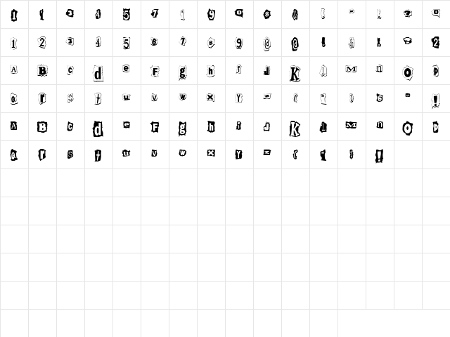 CK Ransom Regular  glyph index