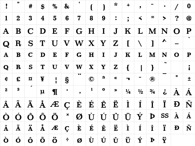 Mariam Becker Discaps Med Regular  glyph index