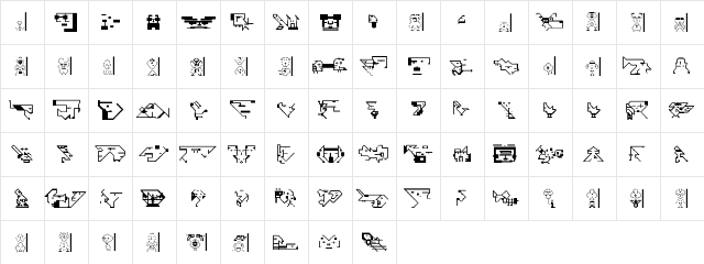 TESTAMENT C / Neuroticons 1 ࠹0 Regular  glyph index