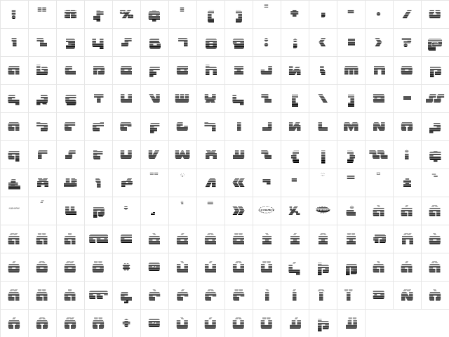 Boomstick Gradient Regular  glyph index
