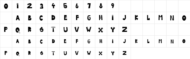 Shine N Smile Regular  glyph index