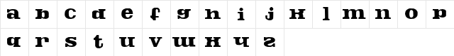 FontosCrude Regular  glyph index