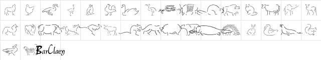 Founa BC Regular  glyph index