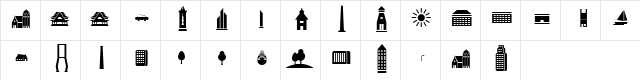 Kota Surabaya Regular  glyph index