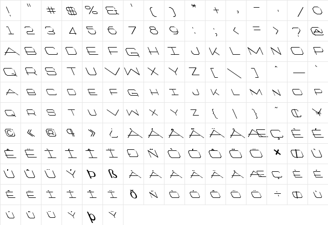 FZ JAZZY 27 LEFTY Normal  glyph index