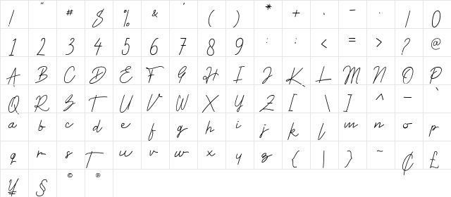 Victorika Victorika  glyph index