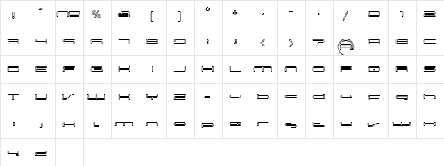 Neutronica subworld  glyph index