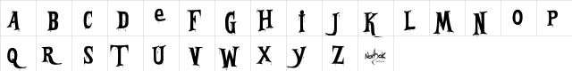 Bleeding Freaks Regular  glyph index