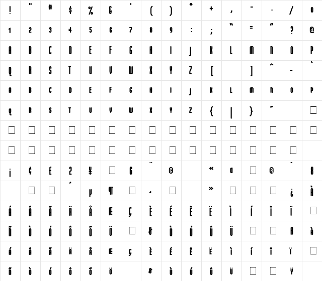 ModulaRoundBlackSmallCaps Round Black Small Caps  glyph index