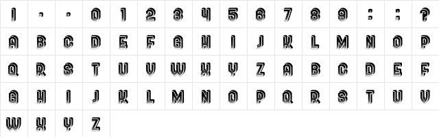 Shipman Gradient Regular  glyph index