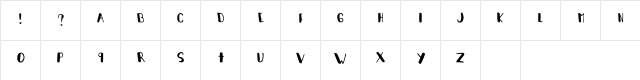Caprisun Regular  glyph index