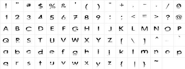 Wavez Regular  glyph index