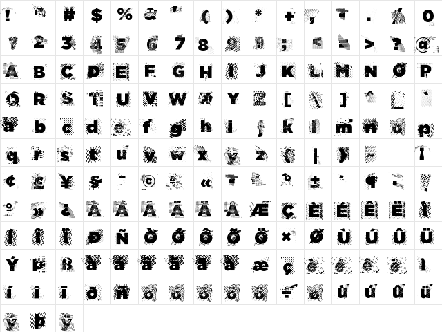 Sometimes At Home Me Regular  glyph index