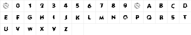 Ghoul Normal  glyph index