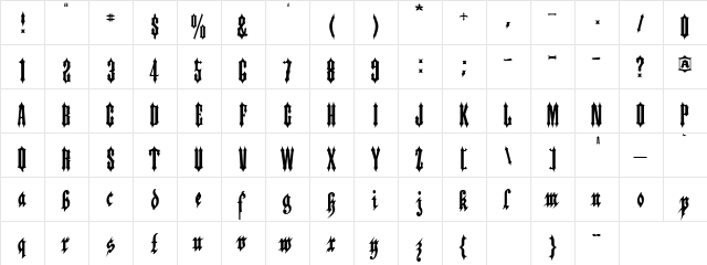 Applesauce Regular  glyph index