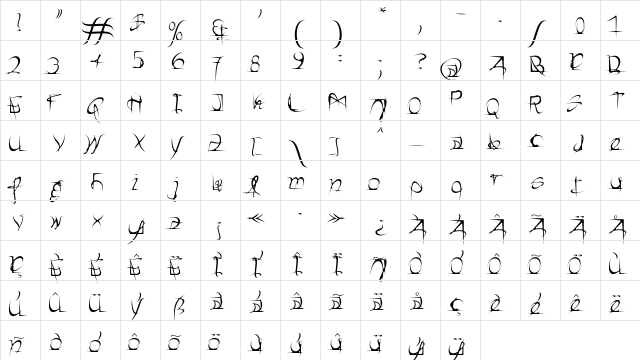 Heartbeats Medium  glyph index