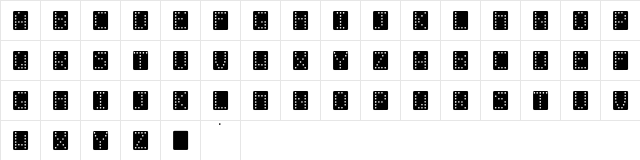 Domino-Effect-Normal Regular  glyph index