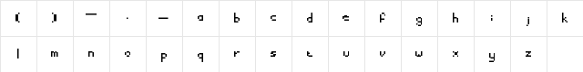 DG propo 1 Regular  glyph index