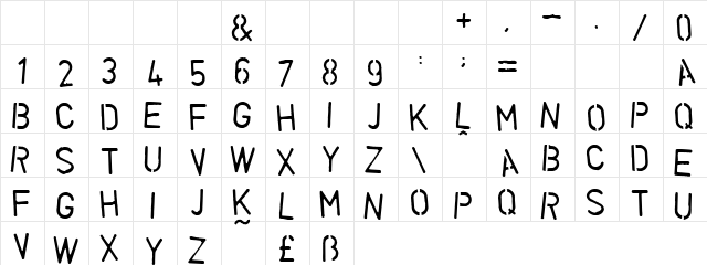 Vegetable Regular  glyph index