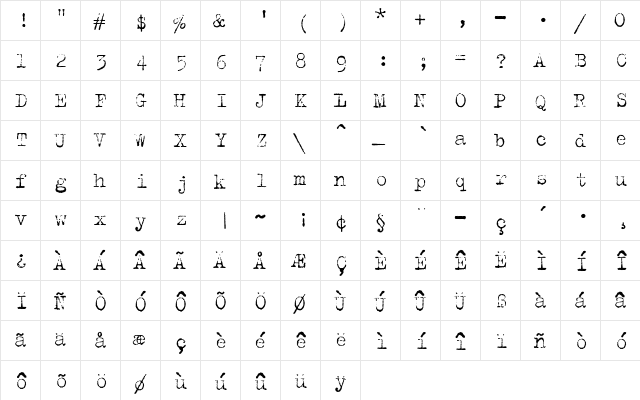 Trixie-Light Light  glyph index