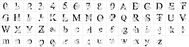 New Regular  glyph index