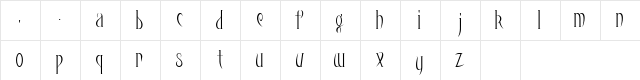 namida Regular E.  glyph index