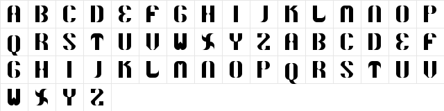 5Curvo Regular  glyph index