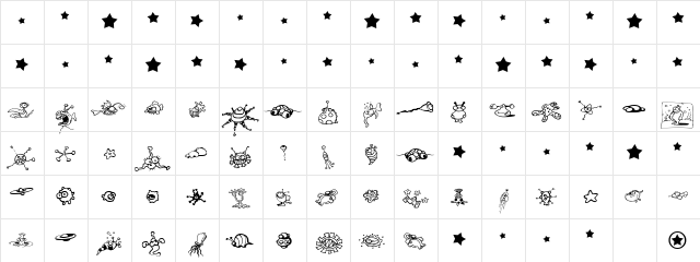 Mikrokoszmo Regular  glyph index