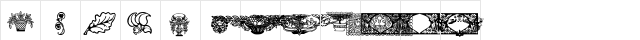 Design 6 Regular  glyph index