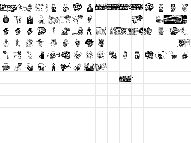 Vieraskirjan Peto Regular  glyph index