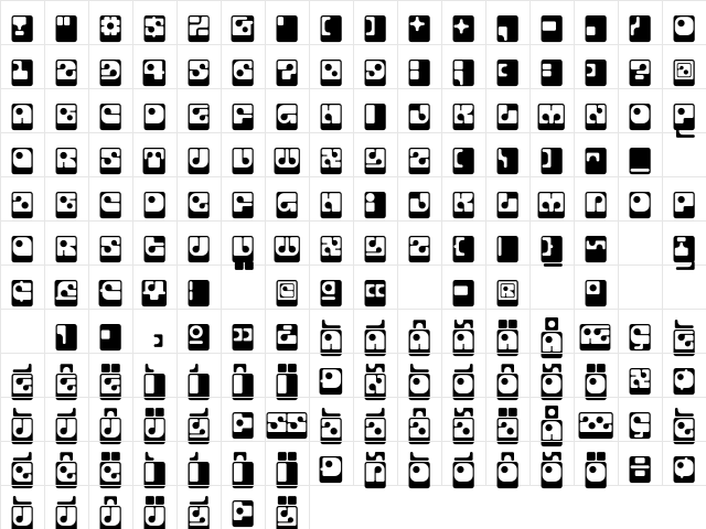 SkylabCapsule Regular  glyph index