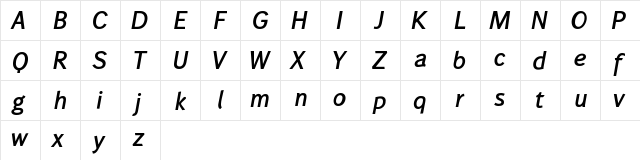 Wendelin Regular  glyph index