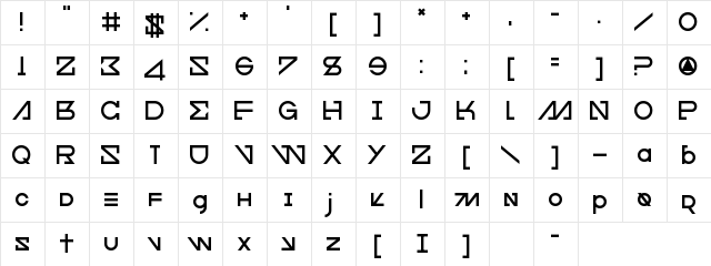 Cfour Regular  glyph index