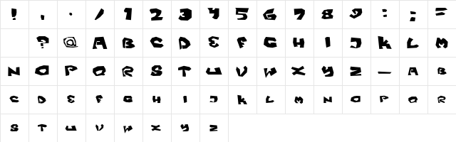 Fittsvamp Normal  glyph index