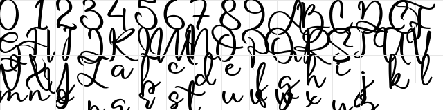 Harold Flower Regular  glyph index