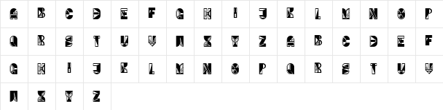 Shanghai Regular  glyph index
